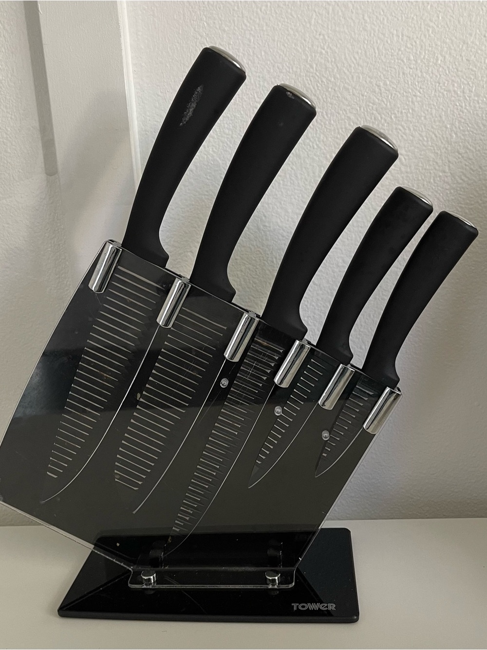 Tower Countertop Knife Knives Set Compact Cutlery
